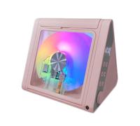 Portable CD Players for Home, 4000mAh Portable CD Music Playe, 2 * 5W HIFI Speaker System, with Bluetooth 5.3, USB, AUX, Remote Control,RGB Coloured Lights(Pink)