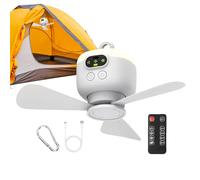 Portable Ceiling Fan, Wireless Camping Blower, Remote Control , Hanging Hook Design, Quiet Air Circulator, Ideal for Gazebo Shade, Patio Breeze, Bedroom Cooling, Tent Use, Workshop Ventilatio