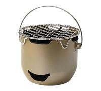 Portable Charcoal Bbq- 855g Portable BBQ For Outdoor Camping | Barbecue With Cooking Grate And Handle | Steel BBQ Equipment For Camping Hiking Beach Backpacking Backyard Travel