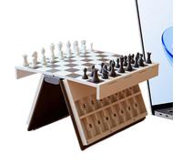 Portable Chess Game, Magnetic Portable Board, 9.84x6.5 Inches Interactive Tactics Set with Pieces, Durable Travel Chess Board, Strategy Game with Compact Design, Fun Activities for Adults Kids