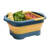 Portable Cleaning Bucket, Foldable Dish Basin with Drain Plug, Multipurpose Wash Tub for Kitchen Sink, Rv, Bathroom, Campings, Laundry, Fishing Gear, Picnic Food Prep