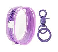 Portable Clear Keychain Bag - Small Transparent Pouch for Cash ID Accessories | Flexible with Key Ring Attachment, Easy Open Design, Compact Organizer for Wallet 3.94x2.36x1.38 in