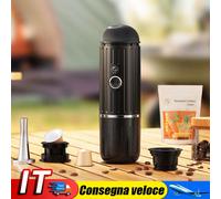 Portable Coffee Maker 2 In 1 Electric Espresso Machine for Camping Hiking(Black)