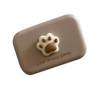 Portable Contact Lens Case Travel Kit Cartoon Contact Lenses Case Holder Mini Cartoon Contact Lens Storage Box Container Leak-Proof Contact Lens Soaking Storage Case for Girls Ladies (Brown)