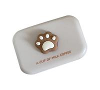 Portable Contact Lens Case Travel Kit Cartoon Contact Lenses Case Holder Mini Cartoon Contact Lens Storage Box Container Leak-Proof Contact Lens Soaking Storage Case for Girls Ladies (Brown)