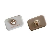 Portable Contact Lens Case Travel Kit Cartoon Contact Lenses Case Holder Mini Cartoon Contact Lens Storage Box Container Leak-Proof Contact Lens Soaking Storage Case for Girls Ladies (Brown)