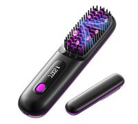 Portable Cordless Hair Straightener with 3 Temperature Settings | LED Display Hair Straightener for Black Women | Travel-Friendly Hot Comb for Easy Hair Styling