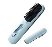 Portable Cordless Hair Straightener with 3 Temperature Settings | LED Display Hair Straightener for Black Women | Travel-Friendly Hot Comb for Easy Hair Styling