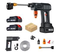 Portable Cordless Pressure Washer,Cordless Pressure Washer,30000mAh Battery Power Washers, 6 in 1 Adjustable Nozzle Power Washers,for Cleaning Cars, Patios, Fences, Homes (10000Mah,2 battery)
