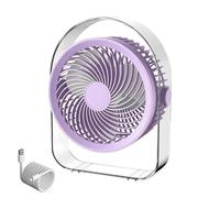 Portable Desk Fan: Rechargeable Personal Air Coolers, Quiet Five Speed Unit