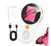 Portable Digital Microscope, Adjustable Magnifying Glass, 4.56 Inches Ips Screen 8 Led Lights, Compact Handheld Microscope for Jewelry Mineral Identification, Field Use
