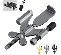 Portable Door Stoppers, Adjustable Portable Door Stopper for Travel with Protective Silicone Caps, Quick Setup, for Home and Travel, for Traveling Hotel Home Apartment (Grey)