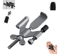 Portable Door Stoppers Security, Adjustable Portable Door Stopper for Travel, Doors Lock for Hotel Rooms, Compact Design for Travel, Quick Setup, for Home and Travel (Grey)
