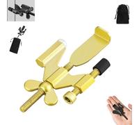 Portable Door Stoppers Security, Adjustable Portable Door Stopper for Travel, Doors Lock for Hotel Rooms, Compact Design for Travel, Quick Setup, for Home and Travel (Gold)