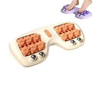 Portable Double Foot Massage Roller, 3-in-1 Acupressure Massager, Feet Massager Plantar for Home Office (Orange)