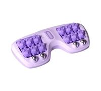 Portable Double Foot Massage Roller, Feet Massager Plantar, 3-in-1 Acupressure Massager for Home Office (Purple)