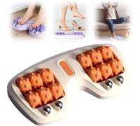 Portable Double Foot Massage Roller, Relieve Pain from Plantar Fasciitis, Tight Muscles & Sore Feet and Improved Circulation (Orange)