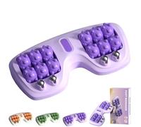 Portable Double Foot Massage Roller, Three Massage Techniques, Tight Muscles & Sore Feet, Dual Foots Acupressure Tools (Purple,1 Pcs)