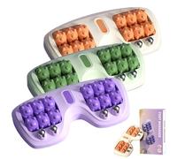 Portable Double Foot Massage Roller, Three Massage Techniques, Tight Muscles & Sore Feet, Dual Foots Acupressure Tools (Mix,3 Pcs)