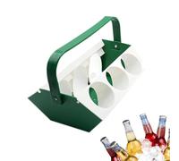 Portable Drink Carrier Tray - 6 Slot Beverage Holder with Handle Ice Compartment Organizer, Beer Drink Holder for Travel Camping Fishing Hiking Backpacking Sports Outdoor Garden BBQ Picnic Party