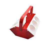 Portable Drink Carrier Tray - 6 Slot Beverage Holder with Handle Ice Compartment Organizer, Beer Drink Holder for Travel Camping Fishing Hiking Backpacking Sports Outdoor Garden BBQ Picnic Party