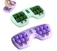 Portable Dual Foot Massage Roller, 2025 Best Dual Foot Roller Acupressure Massager for Plantar Fasciitis, Improved Circulation,Relaxing Gifts for Home Office Use (green+purple)
