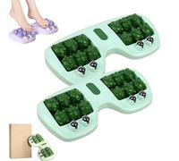 Portable Dual Foot Massage Roller, 2025 Best Dual Foot Roller Acupressure Massager, Pressure Point Massage Roller, Portable Reflexology Tool for Home and Office Use (Green #2)
