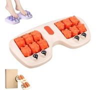 Portable Dual Foot Massage Roller, 2025 Best Dual Foot Roller Acupressure Massager, Pressure Point Massage Roller, Portable Reflexology Tool for Home and Office Use (Orange #1)