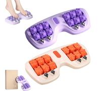 Portable Dual Foot Massage Roller, 2025 Best Dual Foot Roller Acupressure Massager, Pressure Point Massage Roller, Portable Reflexology Tool for Home and Office Use (Purple+Orange)