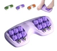 Portable Dual Foot Massage Roller, 2025 New 3 in 1 Foot Massager Roller, Pressure Point Massage, Suitable for Young and Old, Ergonomic Zoning (Purple)