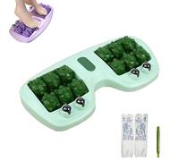 Portable Dual Foot Massage Roller, 2025 New Foot Roller Massager Plantar Fasciitis, Dual Rollers, Portable Foots Massage Tool, for Home and Office Use (green)