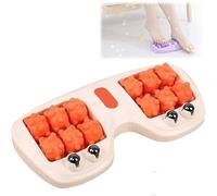 Portable Dual Foot Massage Roller,2025 New Foot Roller Massager Plantar Fasciitis, Foots massage roller, Portable Reflexology Tool for Home & Office, Say Goodbye to Tired Feet (Orange)