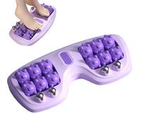 Portable Dual Foot Massage Roller,3-in-1 Foot Massager for Plantar Fasciitis,dual Feet Massager Roller, Feet Massagers for Pain and Circulation, Deep Tissue Muscle Massage for Home and Office-Purple