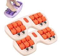Portable Dual Foot Massage Roller,Dual Foot Acupressure Therapy for Pain Relief,Improved Circulation,Portable Reflexology Tool for Home and Office Use (2pcs orange)