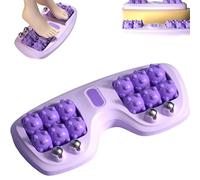 Portable Dual Foot Massage Roller, Dual Foot Acupressure Therapy for Pain Relief, Stress Relief and Improved Circulation, Portable Reflexology Tool for Home and Office Use (Viola)