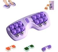 Portable Dual Foot Massage Roller, Dual Foots Acupressure Tools, Deep Tissue Muscle Pressure Point Massage Roller, for Home And Office Use (Purple)