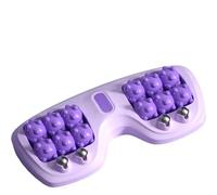 Portable Dual Foot Massage Roller, Dual Foots Acupressure Tools, Muscle Pressure Point Massage Roller, Portable Reflexology Tool for Home & Office (Purple,Small)