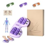 Portable Dual Foot Massage Roller, Ergonomic Foot Zoning, Pressure Point Massage Rollers, 3 in 1 Foots Massager Roller, Acupressure Rollers Massager for Home Office (Purple,23 * 13*/9 * 5.1in)