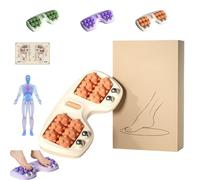 Portable Dual Foot Massage Roller, Ergonomic Foot Zoning, Pressure Point Massage Rollers, 3 in 1 Foots Massager Roller, Acupressure Rollers Massager for Home Office (Orange,23 * 13*/9 * 5.1in)