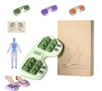 Portable Dual Foot Massage Roller, Ergonomic Foot Zoning, Pressure Point Massage Rollers, 3 in 1 Foots Massager Roller, Acupressure Rollers Massager for Home Office (Green,23 * 13*/9 * 5.1in)