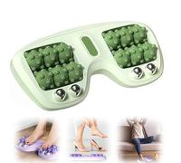 Portable Dual Foot Massage Roller, Feet Massager Plantar,Three Massage Techniques for Relieve Pain from Plantar Fasciitis and Improved Circulation (Green)