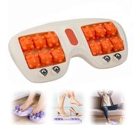 Portable Dual Foot Massage Roller, Feet Massager Plantar,Three Massage Techniques for Relieve Pain from Plantar Fasciitis and Improved Circulation (Orange)