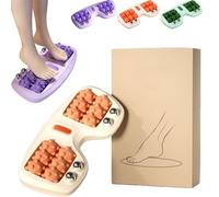 Portable Dual Foot Massage Roller, Foot Massager Roller for Plantar Fasciitis Relief, Portable Reflexology Tool for Home and Office, Dual Pressure Point Foots Massager (Orange)