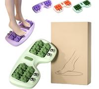 Portable Dual Foot Massage Roller, Foot Massager Roller for Plantar Fasciitis Relief, Portable Reflexology Tool for Home and Office, Dual Pressure Point Foots Massager (Green)
