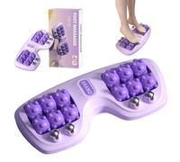 Portable Dual Foot Massage Roller, Foot Roller for Plantar Fasciitis, Dual Foots Acupressure Tools Deep Massage, Foots massager for Home and Office Use (Purple)