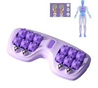 Portable Dual Foot Massage Roller, Foot Roller Massager Plantar Fasciitis, Fast Feet Relaxation Reflexology Tool for Long Standing Sore Muscle Soother (Purple)