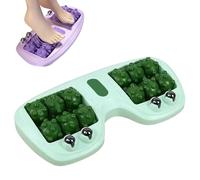Portable Dual Foot Massage Roller, Stress Relief Pain and Improved Circulation, 3-In-1 Acupressure Massager for Home and Office Use (Purple) (Green)