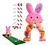 Portable Easter Golf Kit - Mini Golf Course Game, Club And Balls Set For Family Gatherings, Fun Design, Indoor Home Entertainment, Golfs Game Activity For Kids Adults Parties