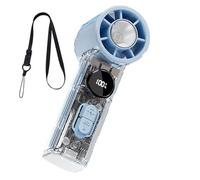 Portable Fan Rechargeable - Digital Display Cooling Device, Adjustable Speed Levels | USB Powered Handheld Air Cooler Travel Camping Festival Sports Office Desk Hiking Fishing Summer Outdoor Equipment