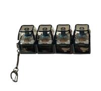 Portable Fidgets Keyboard 4 Buttons With Keychain, Keyboard Fidget Toy, Mini 4 Keys Stress Relief Toys, Stress Relief Keychain With Lights, For Adults And Kids